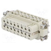 09200162812 Connector: HDC; contact insert; female; 16A; 250V; Han® A; PIN: 16 P95n2nwMxtFwMbqLMPPnfyW6AF6DpzpB3tcfWCSYPhI