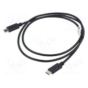 CA-CMCM-10CU-0010-BK Cable; USB 2.0; USB C plug,both sides; gold-plated; 1m; black; PVC vgcy45KSArlEOATkY0DMmyGtJzgeTxbNqferExnKITg