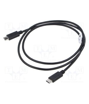 CA-CMCM-10CU-0010-BK Cable; USB 2.0; USB C plug,both sides; gold-plated; 1m; black; PVC vgcy45KSArlEOATkY0DMmyGtJzgeTxbNqferExnKITg