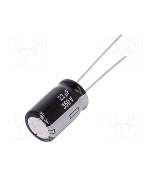 EEUEB2V220 Capacitor: electrolytic; THT; 22uF; 350VDC; Ø12.5x20mm; Pitch: 5mm 1wywCiYw9JwSrDWREBRXT0P-EqQ_j9eNNMLw9aNipUs
