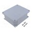 653.02 Enclosure: multipurpose; X: 142mm; Y: 166mm; Z: 64mm; ALUBOX; grey oHaAbLz94vTMTEXEpLvHFh4Pr_W1kBZICPOyYl4GaqU