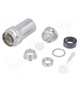 J01020I1070 Connector: N; plug; male; straight; 50Ω; IP67; soldering,clamp; PTFE qCdqHelorXE85LnEkdu45sViVV41S8ERsH1qMNl16wM