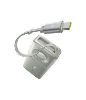 Ārējais akumulators Baseus OS Free2Pull, 10 000 mAh, 30 W PD, ar ievelkamu USB-C kabeli, pelēks BAP10BS+3.jpg