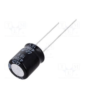 PF1C471MNN1012 Capacitor: electrolytic; THT; 470uF; 16VDC; Ø10x12.5mm; Pitch: 5mm d3qSWnTTJL4bfi9G-dysZk4-TK2XyEWF_Zb_v9g5KSc