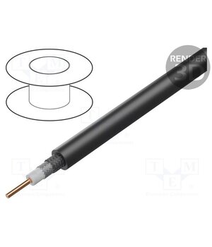 1855A 0101000 Wire: coaxial; RG59 mini; 1x23AWG; wire; Cu; PVC; black; 305m; 1000ft dSR09iKbBn4oVqeKPy8rgbbKH6H3rWyl6Pqd7gPID6Q