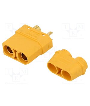 XT90H-F Connector: DC supply; plug; female; XT90; 40A; 500V; PIN: 2; straight L23Uvmqr9T14XYZCKwNOZc9FOiJDoxTchsp4SIhaSTg