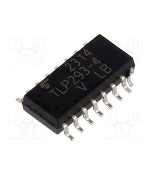 TLP293-4(V4LGB.E(T Optocoupler; SMD; Ch: 4; Uinsul: 3.75kV; Uce: 80V; SO16; 50mA b7M9PeI8hl4YaOTS9IvvFMKUbkwontgxIvIjrwvB6t4