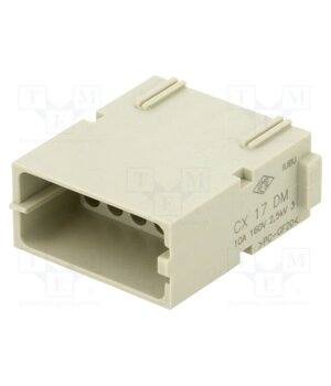 CX 17 DM Connector: HDC; contact insert; male; MIXO; PIN: 17; 10A; 250V; 17+PE NN2Dd2dtFk_cq6QXxUO_AyYBnLUy5yh3x9FljIxPc7s