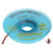 CHEM-WIK AA Tape: desoldering; halide-free,rosin,ROL0; W: 1.27mm; L: 1.5m MgGL9I6sATR0N78cGoWciRt8uGRPVoQwydW8eadEd4c
