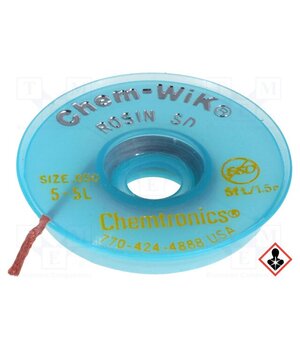 CHEM-WIK AA Tape: desoldering; halide-free,rosin,ROL0; W: 1.27mm; L: 1.5m MgGL9I6sATR0N78cGoWciRt8uGRPVoQwydW8eadEd4c