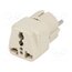 ADAPTER-GERMANY Transition: adapter; 2P+PE; 250VAC; 10A; Type: Uni-Schuko; white qMk_J8sl4LN_iDGXqC2GIs1Tn3eEWaii6RlrA2aIXS0