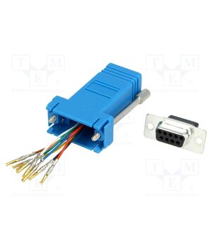 DA9-SMJ8-B-K Transition: adapter; D-Sub 9pin female,RJ45 socket; blue ucNk8BX-YMX1te2lPmNFgtPzCBZhwGlbjsEYOAwk2aM