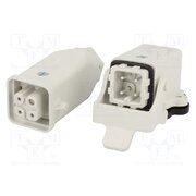 93603-0010 Connector: HDC; male + female; GWconnect; PIN: 4; 10A; 400V; 3+PE WFES1loYxJE4BwK_0U3PAh9QUfJjH1XAOr5t0fe0ehE