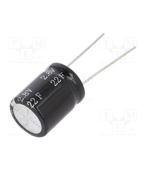 BUP002R8L226FA Supercapacitor; THT; 22F; 2.8VDC; ±20%; Ø16x21mm; 30mΩ; -40÷65°C kae-EwYz2nSMKbu7Anc64ZVtMQ_97TVsDkh-l0xNVwM
