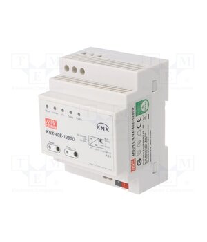 KNX-40E-1280D Power supply: KNX / EIB; for DIN rail; 38.4W; 30VDC; 1280mA; IP20 7wcuJfc8toA0BaRTSa_z1TKm2waGXuLy3jX-MjDoUZw