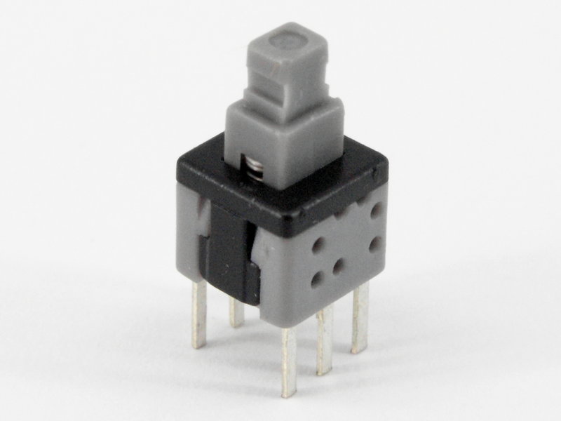 PUSH BUTTON SWITCH ON/(OFF), 0.1A / 30VDC, 5.8x5.8mm L=2.0mm