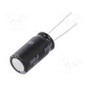 EEUFP1E202B Capacitor: electrolytic; THT; 2000uF; 25VDC; Ø12.5x25mm; Pitch: 5mm IaxSWJeNZXtkaHuA1gct77qFwrBYX6a44VR85Q5wZHE