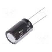 EEUEB2E680 Capacitor: electrolytic; THT; 68uF; 250VDC; Ø16x25mm; Pitch: 7.5mm 5MzdHS3wfZ2uEfAmFn1_O7dMphadkY8ry33x1bO13Qg