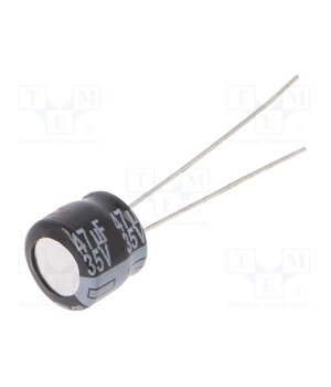 ECEA1VKA470 Capacitor: electrolytic; THT; 47uF; 35VDC; Ø8x7mm; Pitch: 2.5mm U9QEcpFWj_MXWFvWEYdizQlM2vGwssXE28_go255mxk