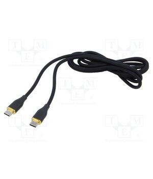 CC-USB2S-CMCM-1.5M-BK Cable; USB 2.0; USB C plug,both sides; 1.5m; black; silicone; 60W Wt8Wd3sPUTr30qFhWIY3tg-7scj-ZZaQD4WgNebb_qU