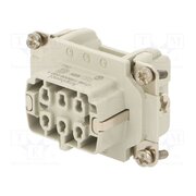C14610B0060001 Connector: HDC; contact insert; female; 500V; PIN: 6; 6+PE; size E6 AWnGWVyD6OqrYTTa7B8UdaieBRY1SGmvk_UDRPqGY1Q