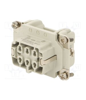C14610B0060001 Connector: HDC; contact insert; female; 500V; PIN: 6; 6+PE; size E6 AWnGWVyD6OqrYTTa7B8UdaieBRY1SGmvk_UDRPqGY1Q