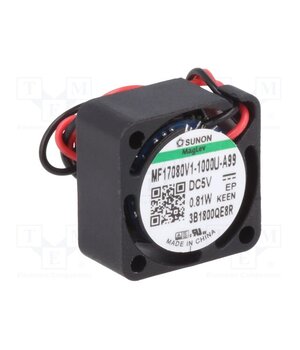 MF17080V1-1000U-A99 Fan: DC; axial; 5VDC; 17x17x8mm; 1.52m3/h; 21.5dBA; Vapo; 21000rpm IrdCYjeRpwBb80RvKCVOAx0TbfjcmWFPpD4LgvZEstI