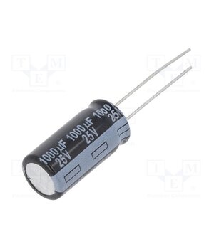EEUFP1E102B Capacitor: electrolytic; THT; 1000uF; 25VDC; Ø10x20mm; Pitch: 5mm oNn8g11RGzUBzNY1AKlwmC2GbUNj51QJe_dFOz9IZpY