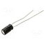 EEAGA1E100H Capacitor: electrolytic; THT; 10uF; 25VDC; Ø4x7mm; Pitch: 2.5mm JUEV3ez6KL5vtC4_lVuwuvdceZInXazerwn5Fh40XcM