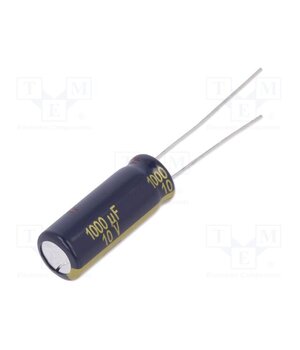 EEUFC1A102L Capacitor: electrolytic; low ESR; THT; 1000uF; 10VDC; Ø8x20mm; ±20% UxEMrTfrcYe0BxALYM5FY8qcn9fCjdoD4KvK9QNYupo
