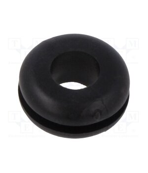 10072592 Grommet; Ømount.hole: 9.5mm; Øhole: 6.4mm; black; 0÷80°C; PVC WYROLSLamR3gvy8YKYcmkSoRb8XgHcazWbh8SRDUQmc