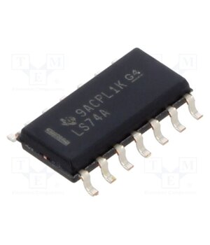 SN74LS74ADR IC: digital; D flip-flop; Ch: 2; SMD; SO14; 74LS myOnu4bLE7gCGjd_F98uKguUrsWD85XT4m6U43FNV6I