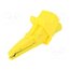 SAK 6674 NI / GE Crocodile clip; 12A; 600VDC; yellow; Grip capac: max.20mm wz4PZmSDb0XIobamY3SFDZcTxiijZgaxvKwdwieEoRQ