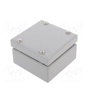 GIJ1 GRAY Enclosure: multipurpose; X: 100mm; Y: 100mm; Z: 61mm; steel; grey aF2Xq8BX80LWO-1GGPxoVFAb12iH8Na6fesz8MTeqB8