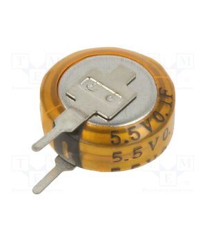SC5V5V104Z Supercapacitor; THT; 100mF; 5.5VDC; Ø12x4.8mm; Leads: V type kz5WX0V5rSPZInMTpfGq9szRacnLXHu73e3r6-A693g