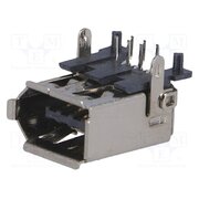 DS1101-WNC Connector: IEEE1394; socket; THT; PIN: 6; angled 90° qd9iXihYmp0CmVpURjvVzd3XT2JGtb040isXnTrbV3k