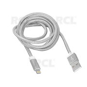 CABLE USB <-> iPhone 5/6/7 silver 2m