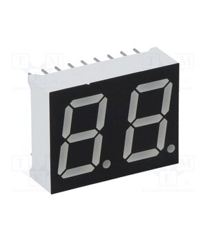 OPD-D5630SR-BW Display: LED; 7-segment; 14.2mm; 0.56"; No.char: 2; red; 15mcd; anode qJ_q8SieyQifuM9Oi1vKWrXtwOGD3yq1QTn4RCKZGV4
