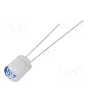 A750BG277M0JAAE020 Capacitor: polymer; low ESR; 270uF; 6.3VDC; THT; ESR: 20mΩ; A750 7933cmcEyUhxUXt49IwubCznmve-Gr3qwc8R0UXSrhU