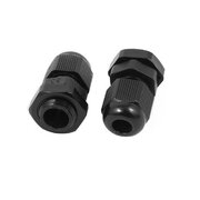 Cable screw gland PG9 with locknut, PA, IP67, cable 4-6.5mm, black