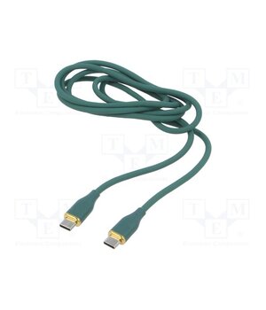 CC-USB2S-CMCM-1.5M-G Cable; USB 2.0; USB C plug,both sides; 1.5m; green; silicone; 60W zjCfdYsJ6E2LQW8YSkoAkrP4JNTH0bA66KqHMDBNISA