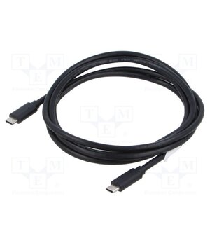 CA-CMCM-32CU-0018-BK Cable; USB 3.1; USB C plug,both sides; gold-plated; 1.8m; black 34uSGvvYR-O5Lfi16tpFA2MTmbi7ofMtWgHC3AojB90