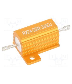 AHP25W-330RJ Resistor: wire-wound; with heatsink; 330Ω; 25W; ±5%; 50ppm/°C wlAI7kvzNDLlwcRCYCiFFugS29b_thlQ8p0DW9j13M4