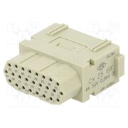 CX 25 IBF Connector: HDC; contact insert; female; MIXO; PIN: 25; 4A; 600V XH7_VnNIMq2ycofFO4Wt4AVDkCRIv1CWTez0_6xnbzA