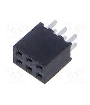 SQT-103-01-L-D Connector: pin strips; socket; female; PIN: 6; straight; THT; 2mm 9pwjlhbO0W1dxMIOSCcABA662bNhEr2JxsWiVDXAHeY