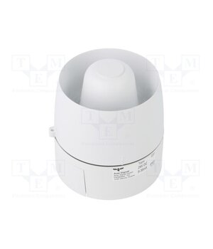 C110220005 Signaller: sound; siren; 24VDC; 106dB; ES1; IP65; white; Ø93x100mm PjE1ffuv7xbGNcLhL729RjNpeNhr3uucppZHTGD2Zuo