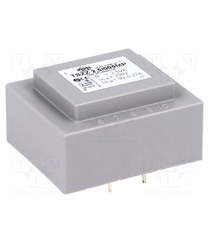 TSZZ2.5/005M Transformer: encapsulated; 2.5VA; 230VAC; 9V; 270mA; PCB; IP00 WpVhx0RCBTYTZ8Emd8OmCYL652yJR3qtsIVh3acM4GI
