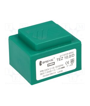 TEZ10/D230/7.5V Transformer: encapsulated; 10VA; 230VAC; 7.5V; 1333.3mA; PCB; IP00 yZxsFQZIbVU6Zyaet2V0Y5l--_f4IwF_Lqtc9pbkPwg