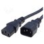 6007.0212 Cable; 3x1mm2; IEC C13 female,IEC C14 male; PVC; 1m; black; 10A bnA8Uo3rcrqCGDK2sPe7VAL9OEzUbhJ0DmKwZ5yQI7U