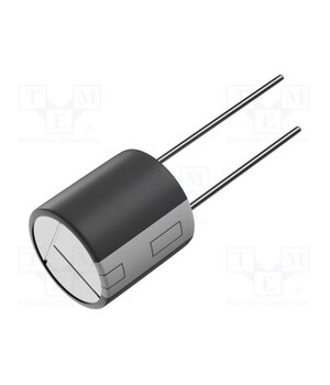 ECA1EM101B Capacitor: electrolytic; THT; 100uF; 25VDC; Ø6.3x11.2mm; Pitch: 5mm qp-kuGOA46qP5qGws3V5OAfiKFXVp0NcRu83IQ25VXw